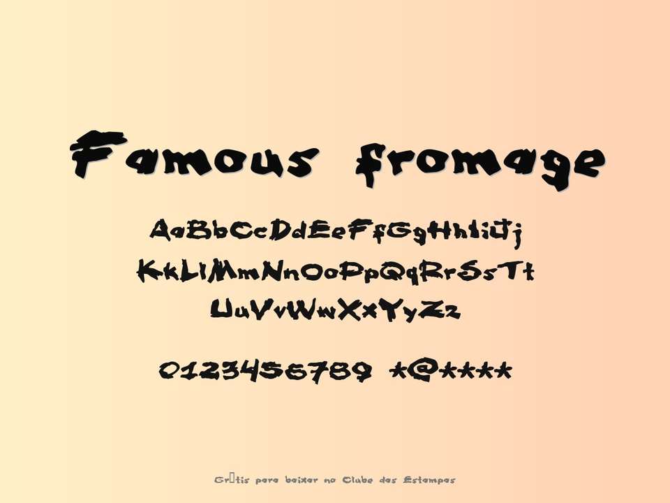 Fonte Famous Fromage Grátis Para Baixar
