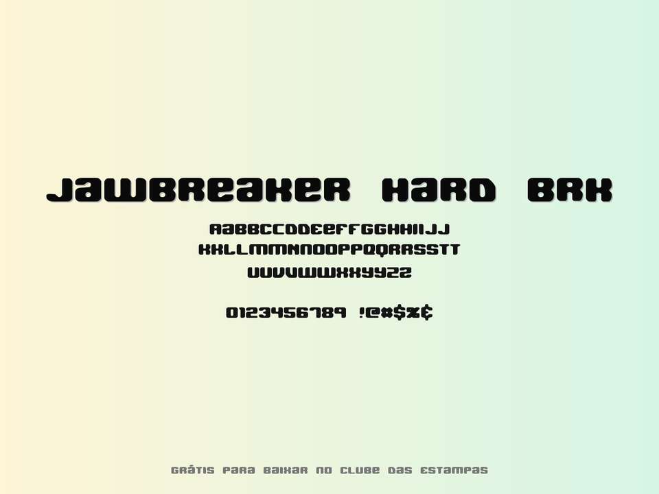 Fonte Jawbreaker Hard Brk Grátis Para Baixar