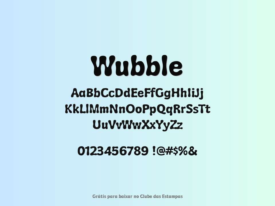 Fonte Wubble Grátis Para Baixar
