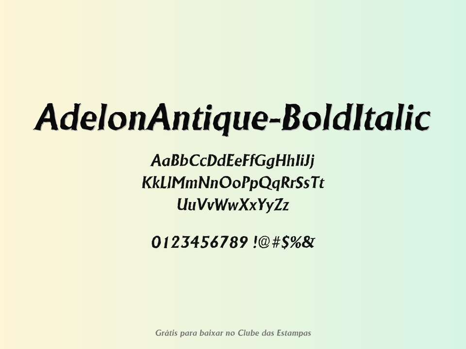 Fonte Adelonantique Bolditalic Grátis Para Baixar