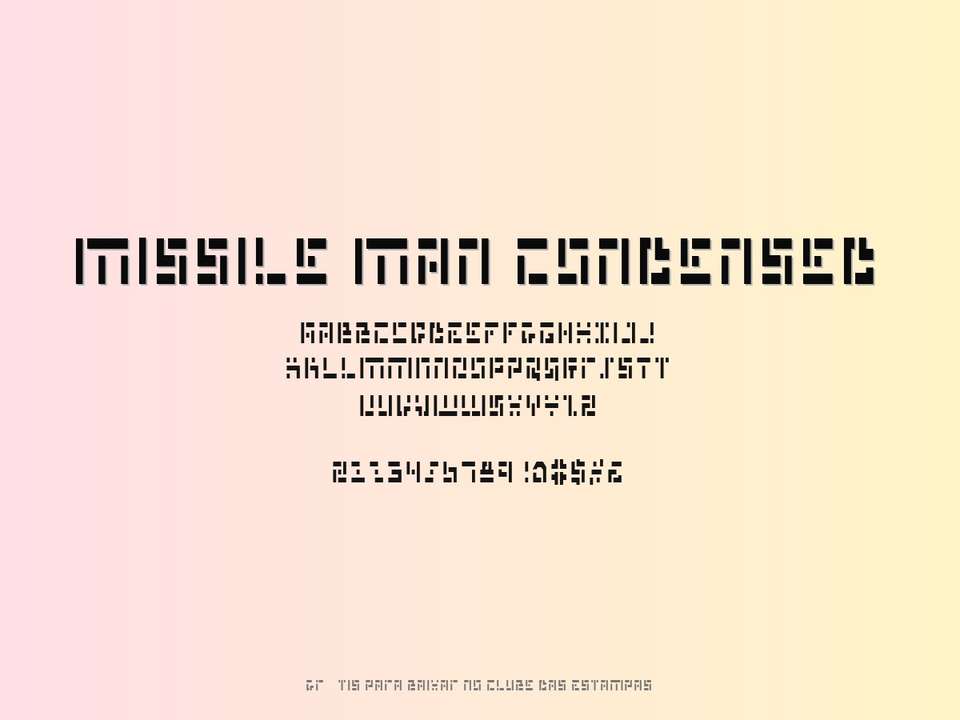 Fonte Missile Man Condensed Grátis Para Baixar