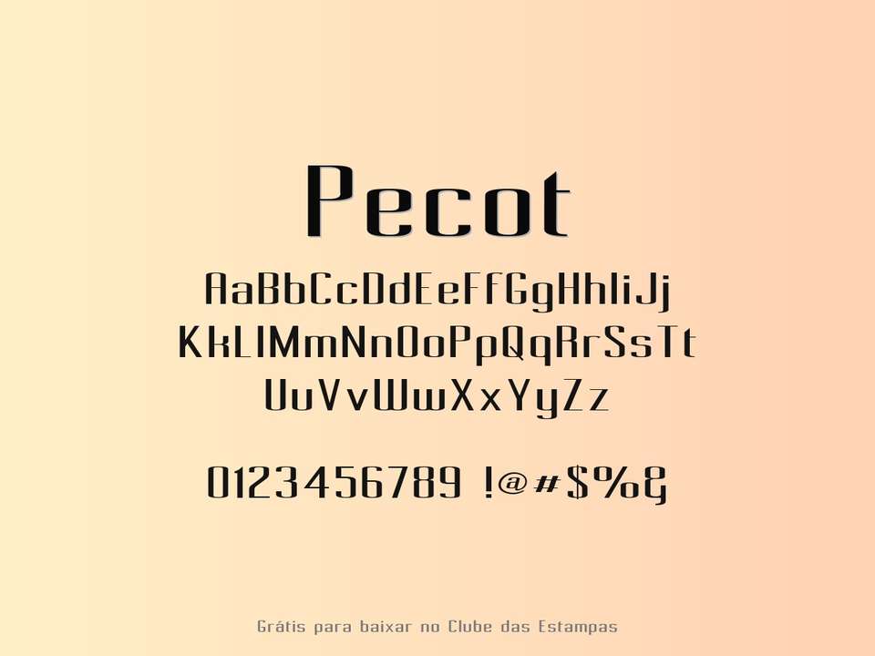 Fonte Pecot Grátis Para Baixar