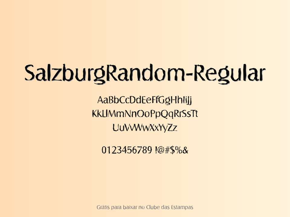 Fonte Salzburgrandom Regular Grátis Para Baixar