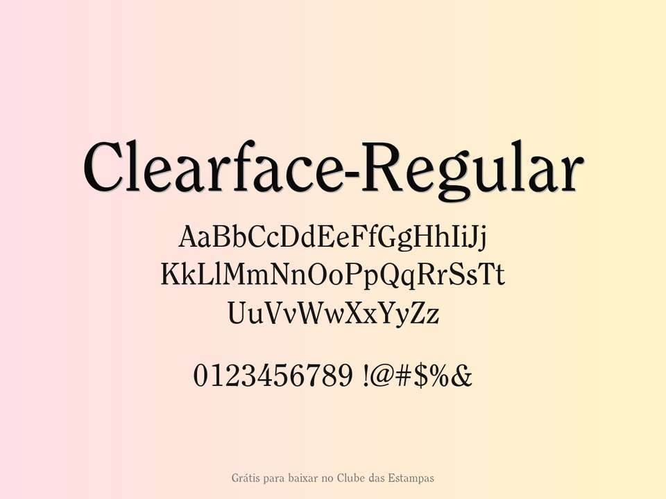 Fonte Clearface Regular Grátis Para Baixar