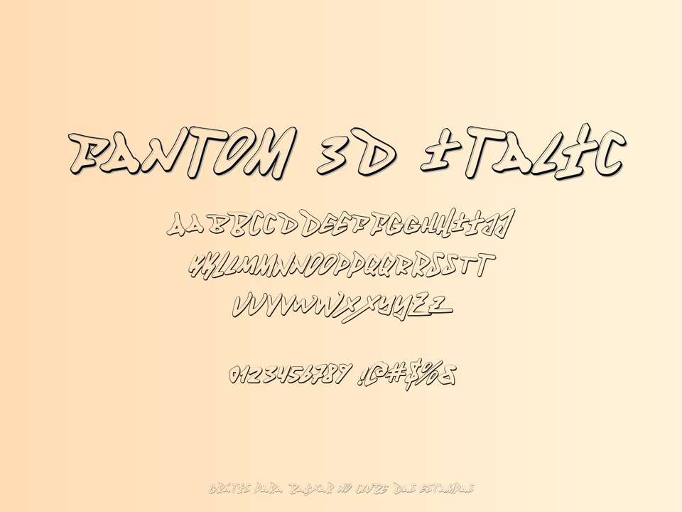 Fonte Fantom 3d Italic Grátis Para Baixar