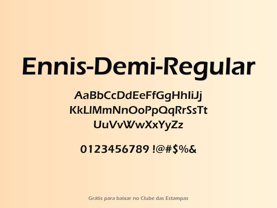 Fonte Ennis Demi Regular Grátis Para Baixar