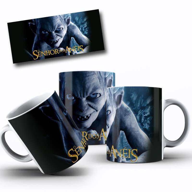 Arte Para Caneca Senhor Dos Aneis Gollum Cartoon 29