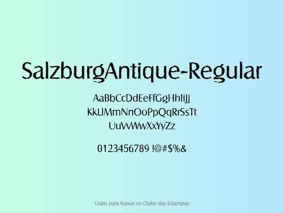 Fonte Salzburgantique Regular Grátis Para Baixar