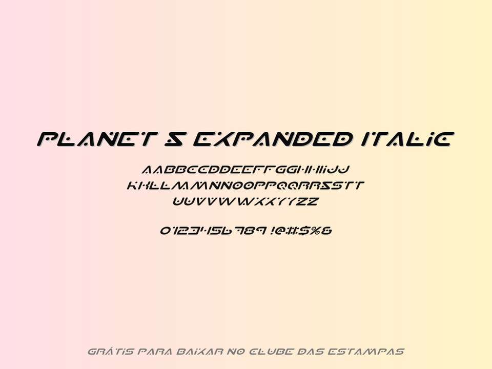 Fonte Planet S Expanded Italic Grátis Para Baixar