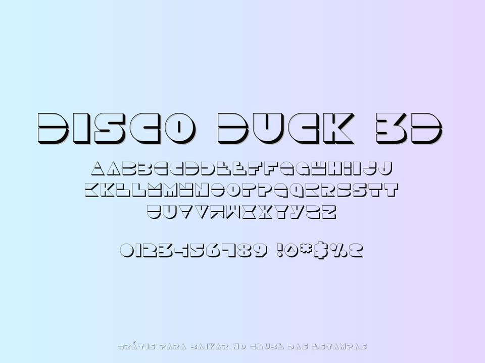 Fonte Disco Duck 3d Grátis Para Baixar