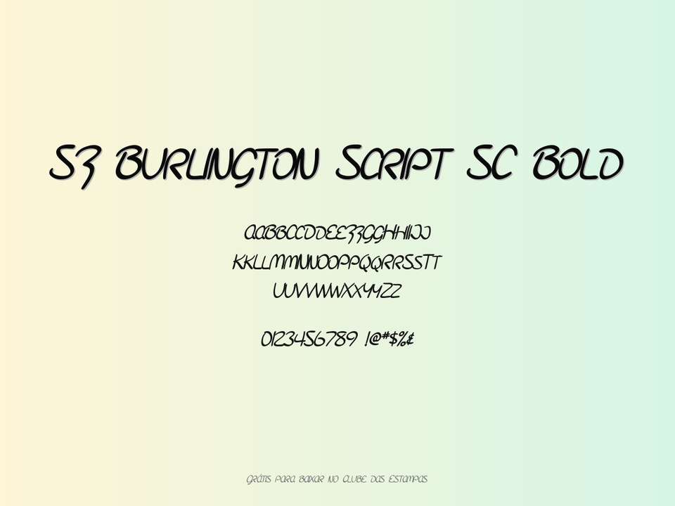 Fonte Sf Burlington Script Sc Bold Grátis Para Baixar