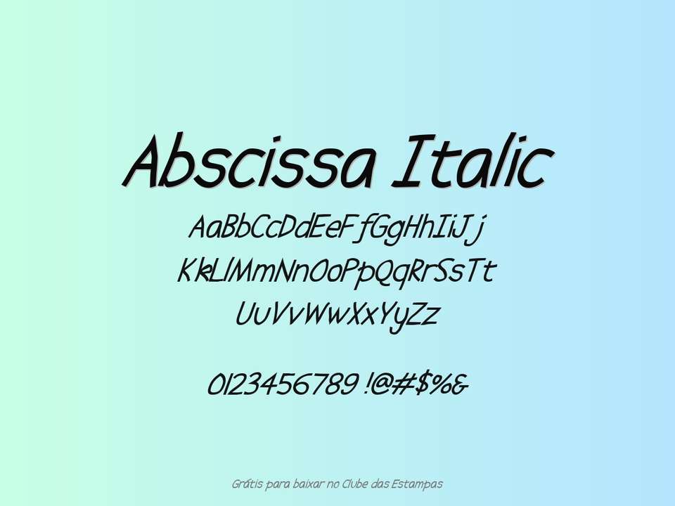 Fonte Abscissa Italic Grátis Para Baixar