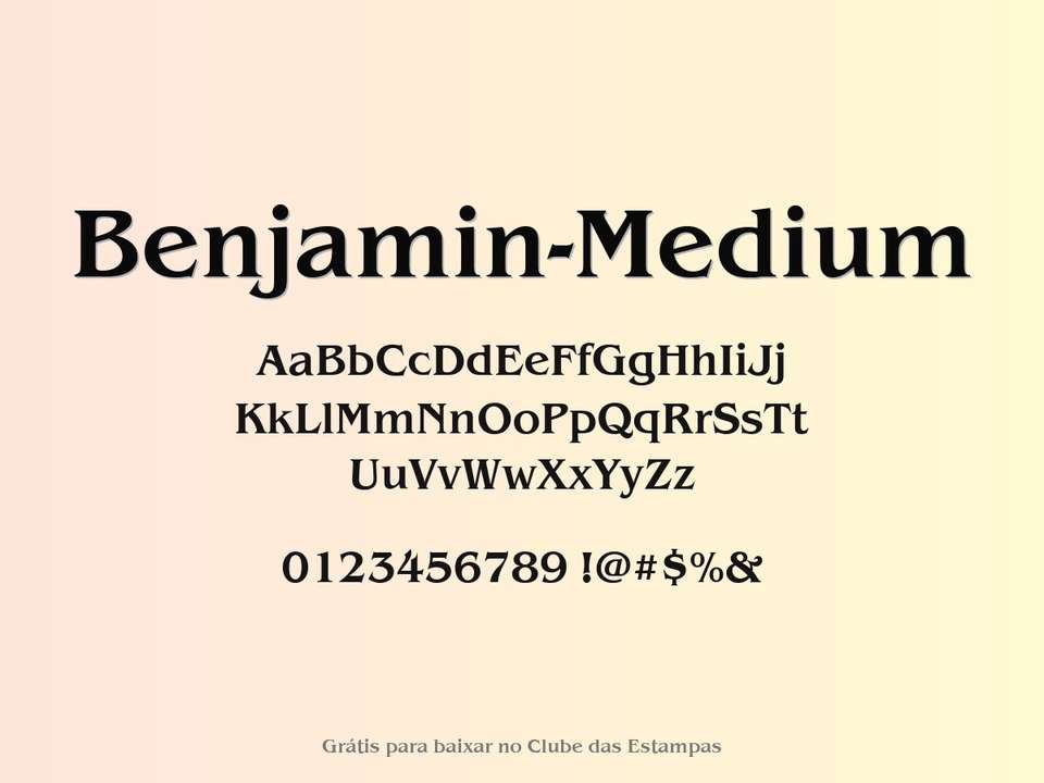 Fonte Benjamin Medium Grátis Para Baixar