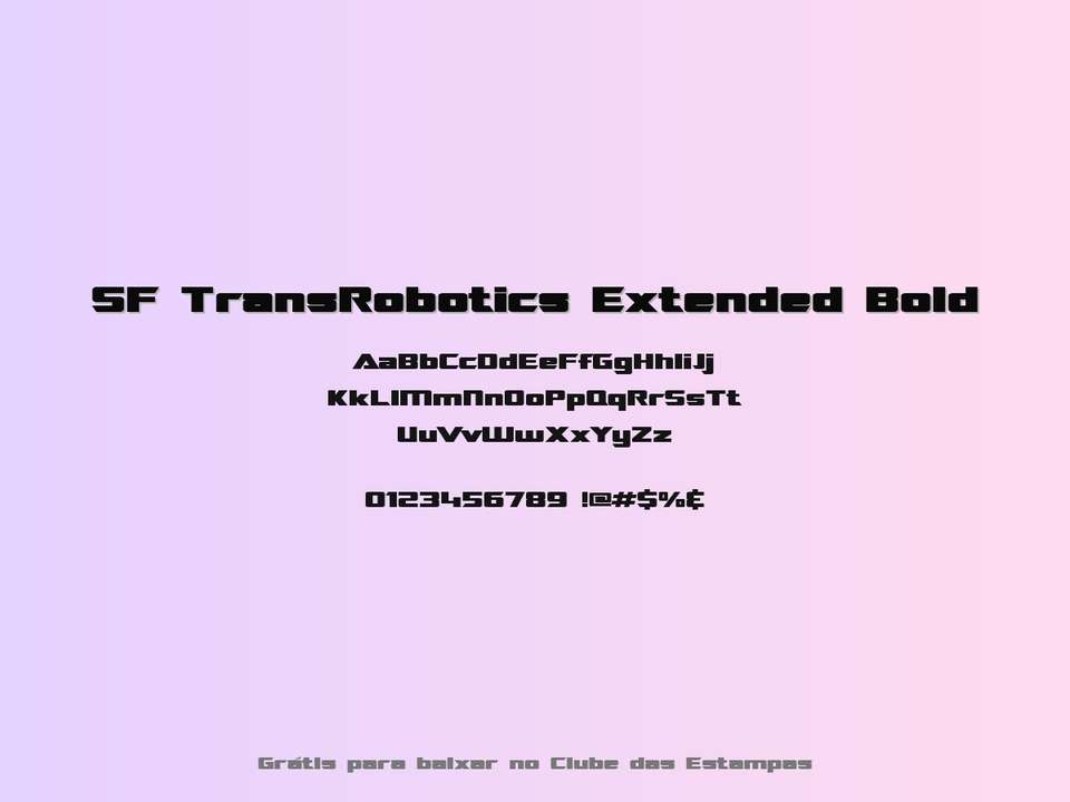 Fonte Sf Transrobotics Extended Bold Grátis Para Baixar