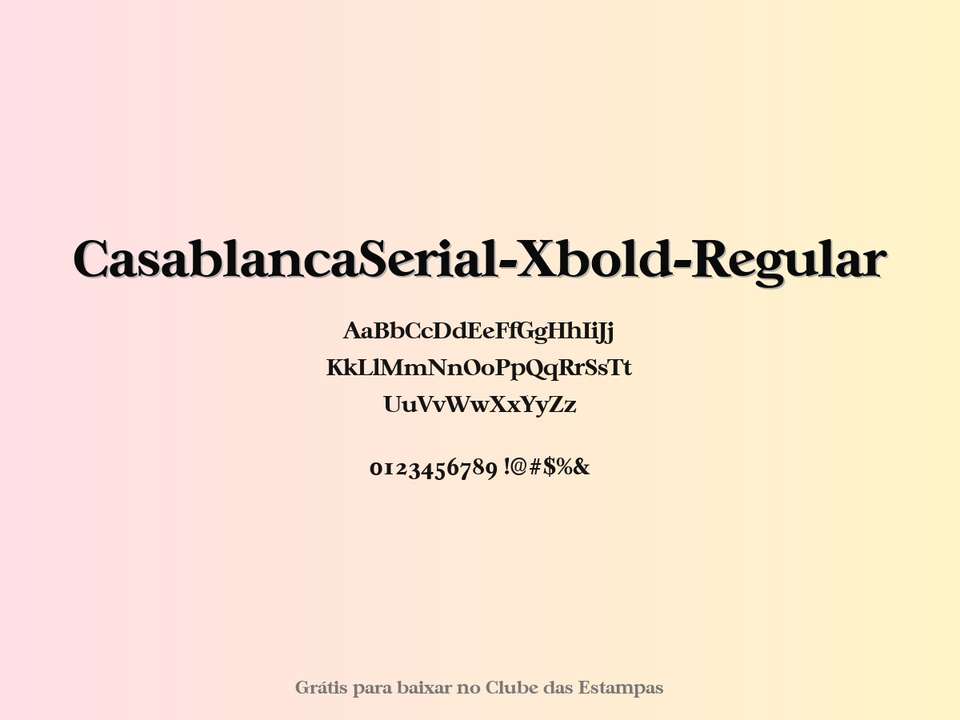 Fonte Casablancaserial Xbold Regular Grátis Para Baixar
