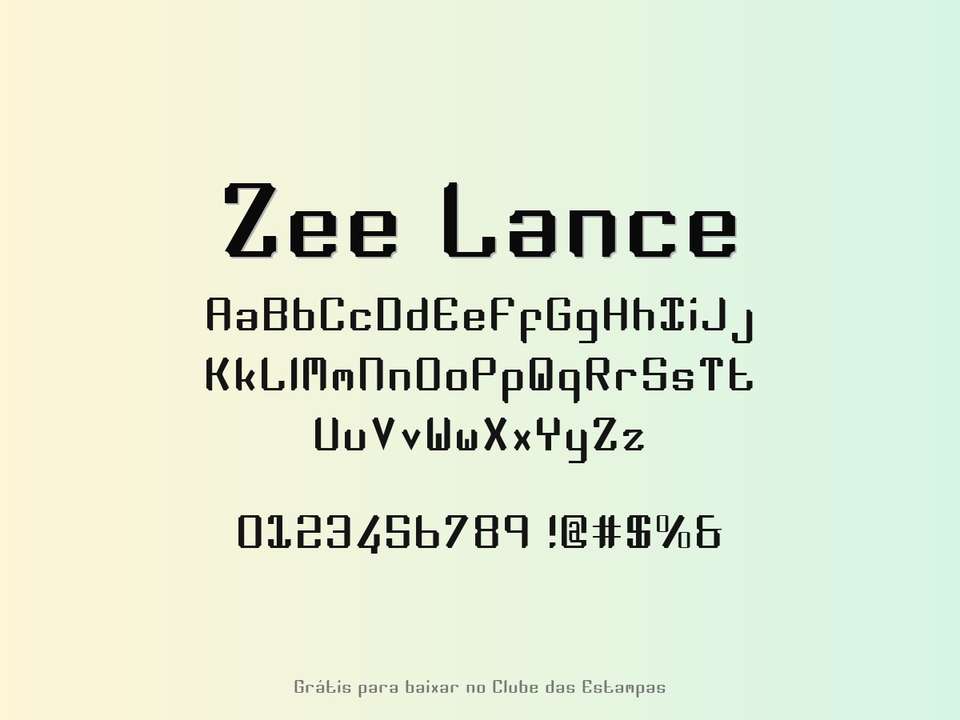 Fonte Zee Lance Grátis Para Baixar