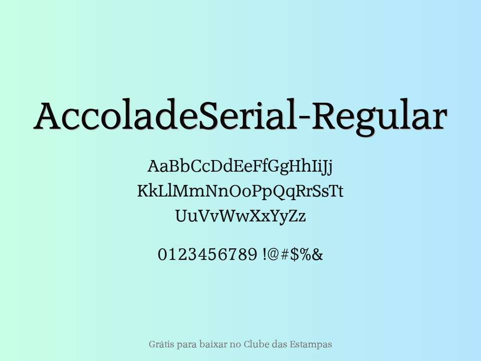 Fonte Accoladeserial Regular Grátis Para Baixar