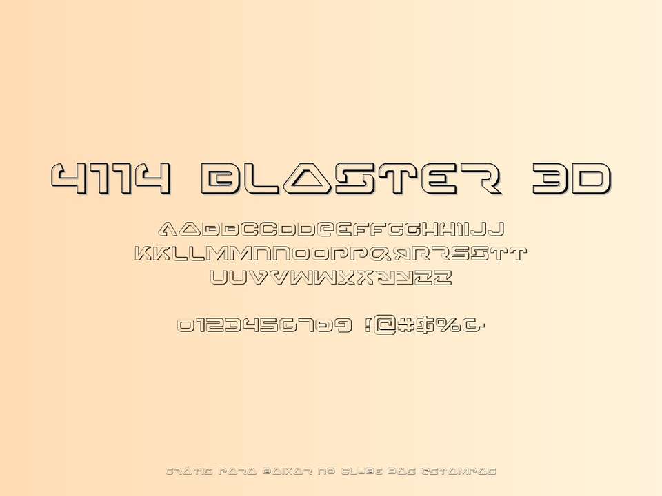 Fonte 4114 Blaster 3d Grátis Para Baixar