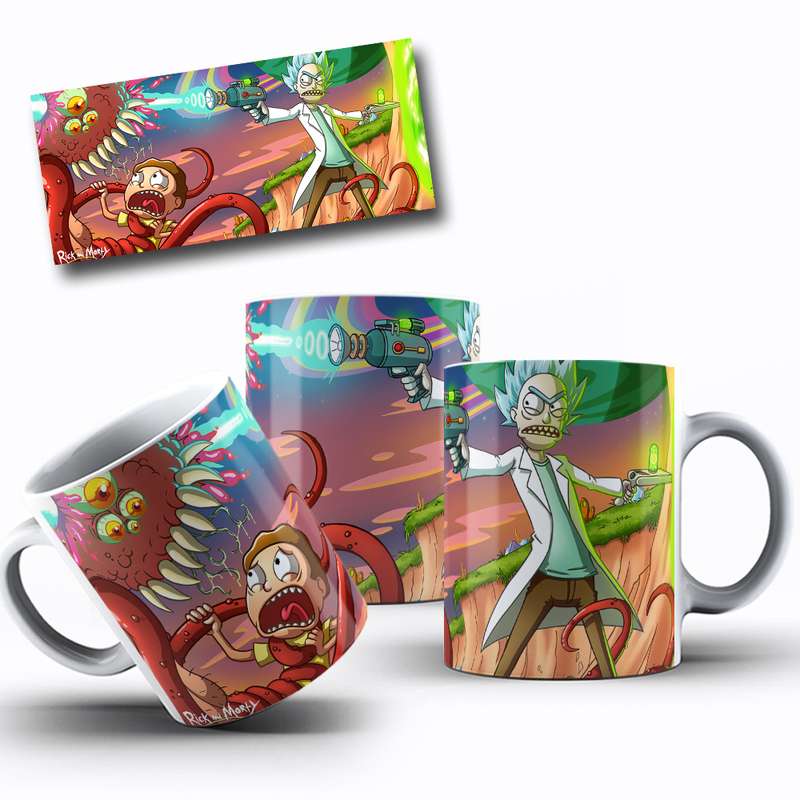 Arte Para Caneca Rick And Morty Personagens Cartoon 4