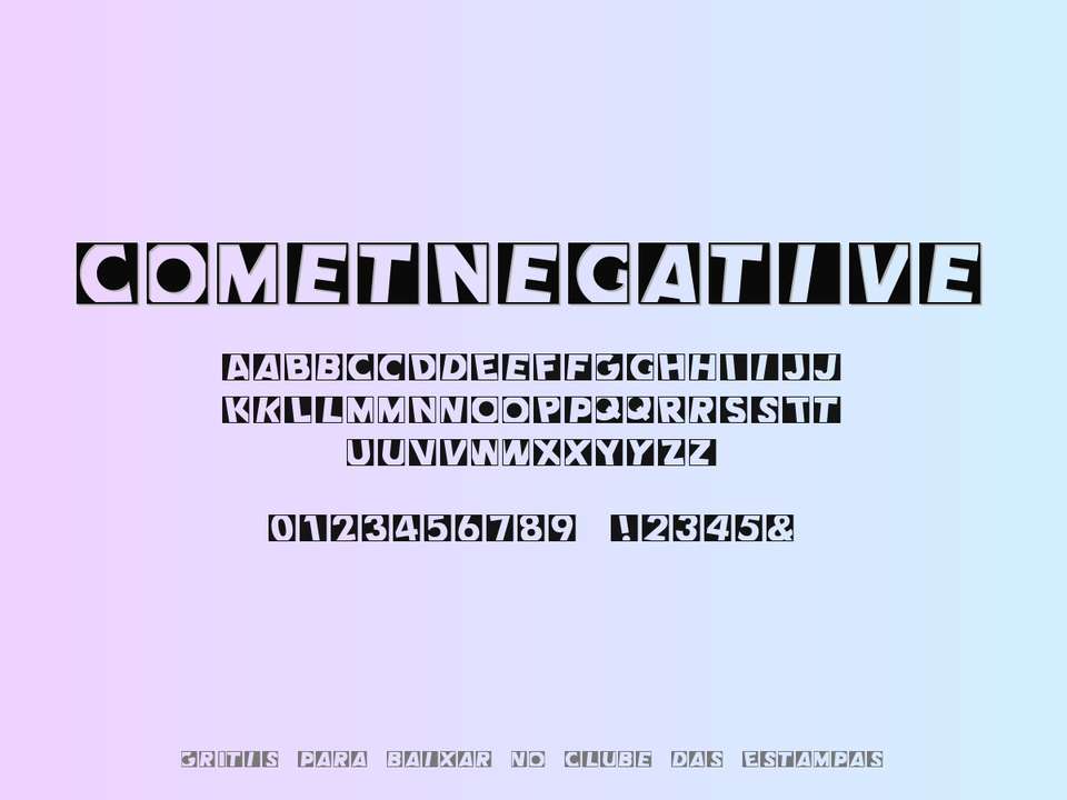 Fonte Cometnegative Grátis Para Baixar