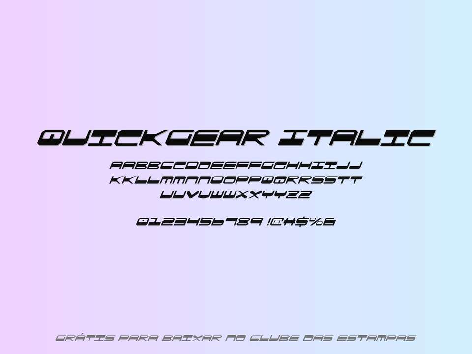 Fonte Quickgear Italic Grátis Para Baixar