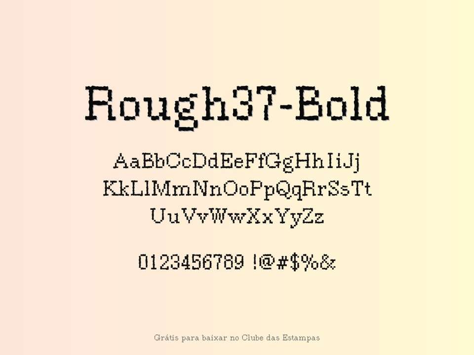 Fonte Rough37 Bold Grátis Para Baixar
