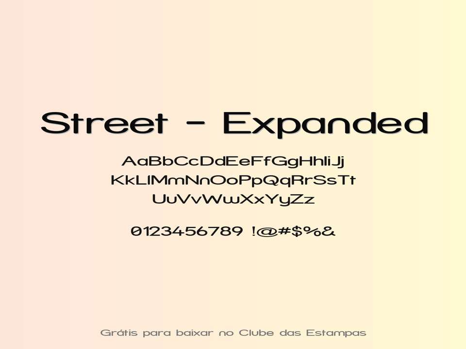 Fonte Street Expanded Grátis Para Baixar