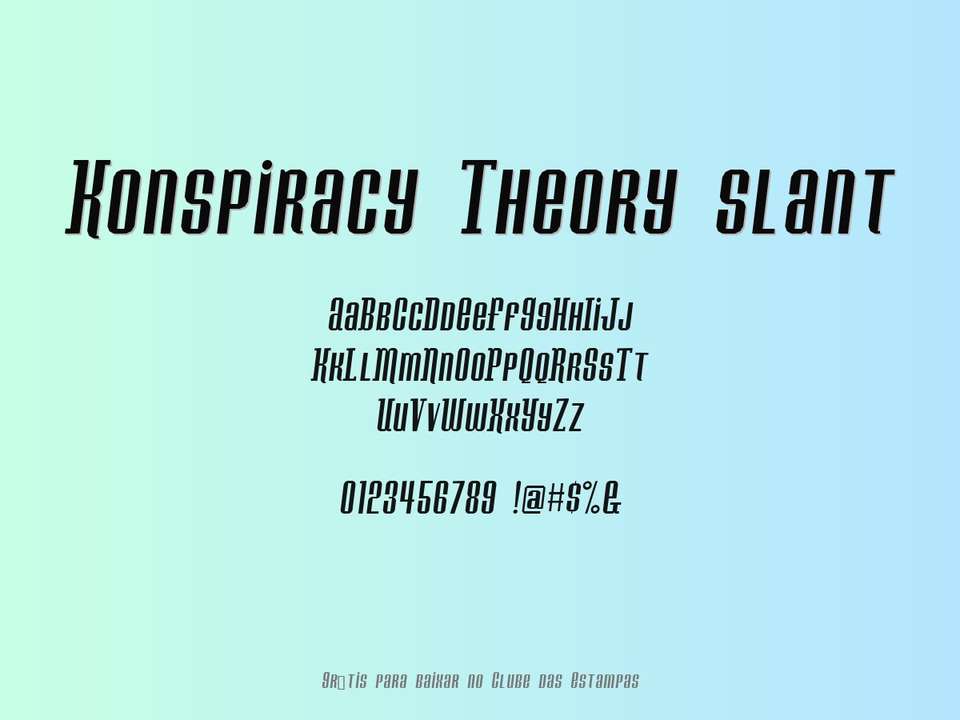 Fonte Konspiracy Theory Slant Grátis Para Baixar