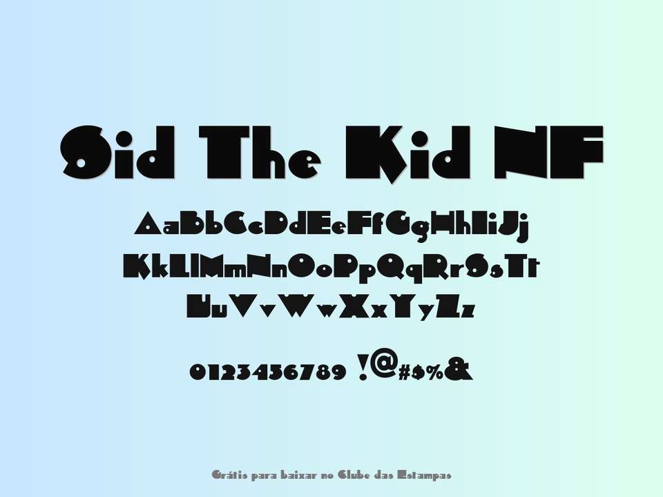 Fonte Sid The Kid Nf Grátis Para Baixar