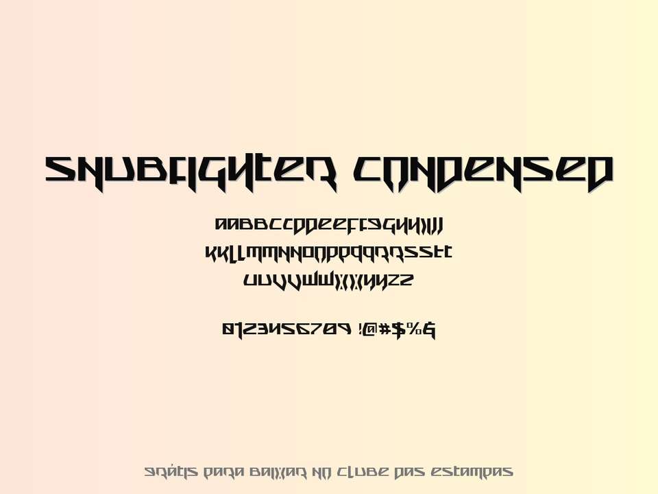Fonte Snubfighter Condensed Grátis Para Baixar