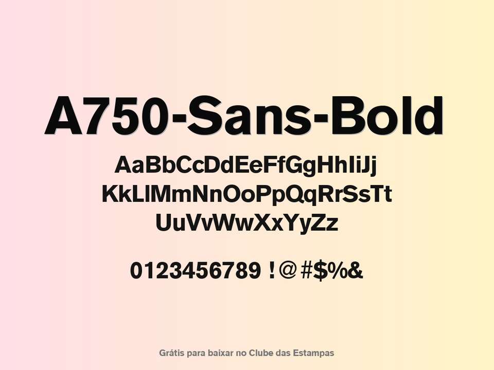 Fonte A750 Sans Bold Grátis Para Baixar
