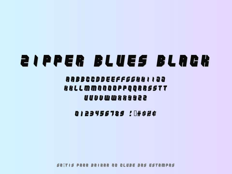 Fonte Zipper Blues Black Grátis Para Baixar
