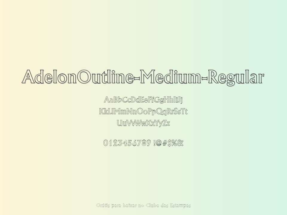 Fonte Adelonoutline Medium Regular Grátis Para Baixar