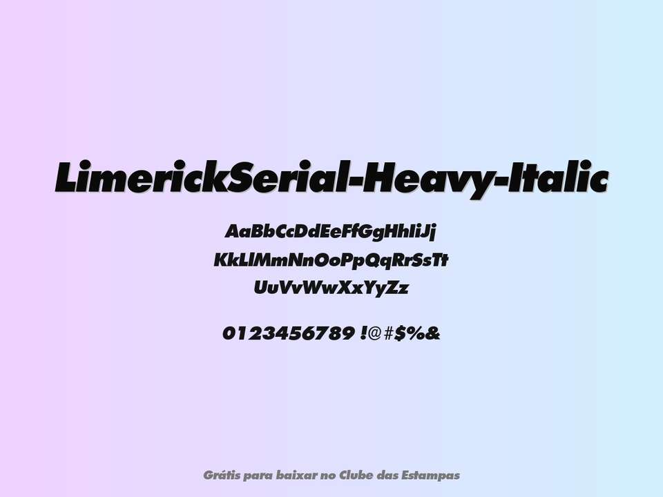 Fonte Limerickserial Heavy Italic Grátis Para Baixar