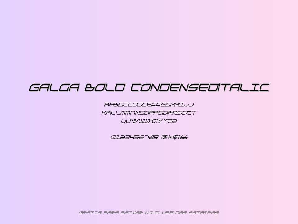 Fonte Galga Bold Condenseditalic Grátis Para Baixar