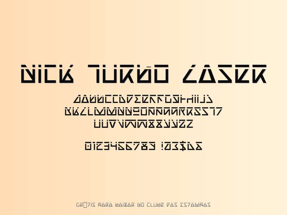 Fonte Nick Turbo Laser Grátis Para Baixar