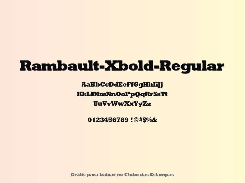 Fonte Rambault Xbold Regular Grátis Para Baixar