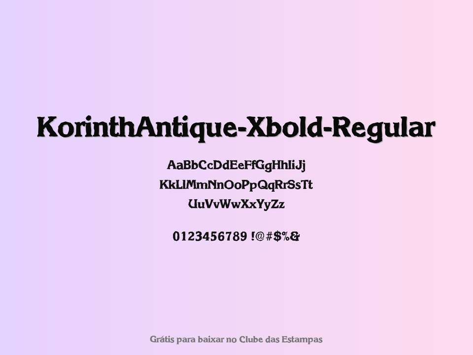 Fonte Korinthantique Xbold Regular Grátis Para Baixar