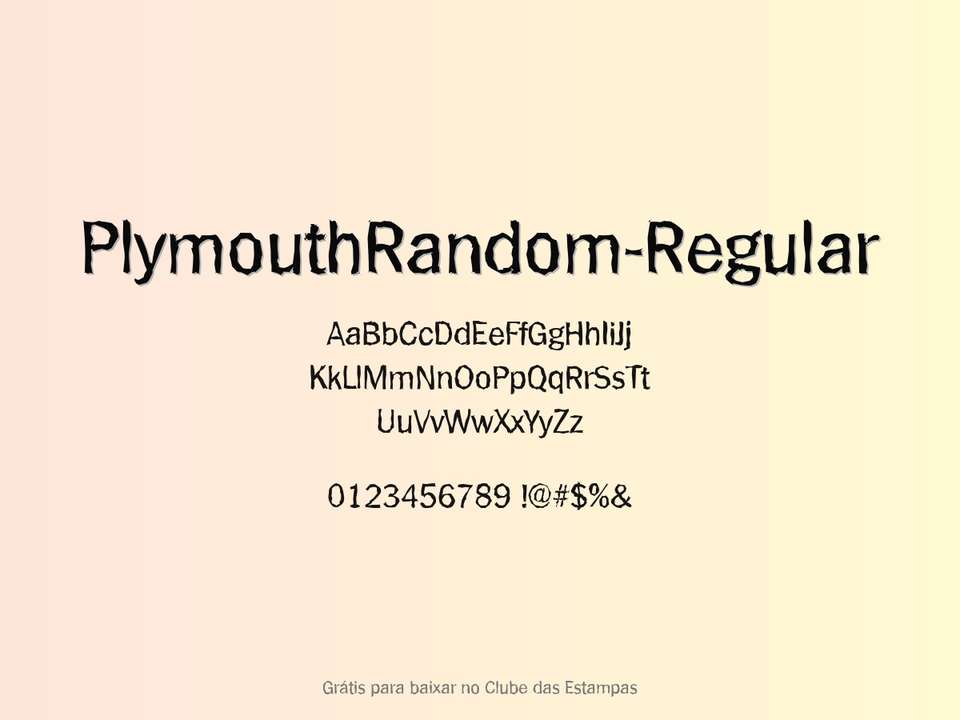 Fonte Plymouthrandom Regular Grátis Para Baixar