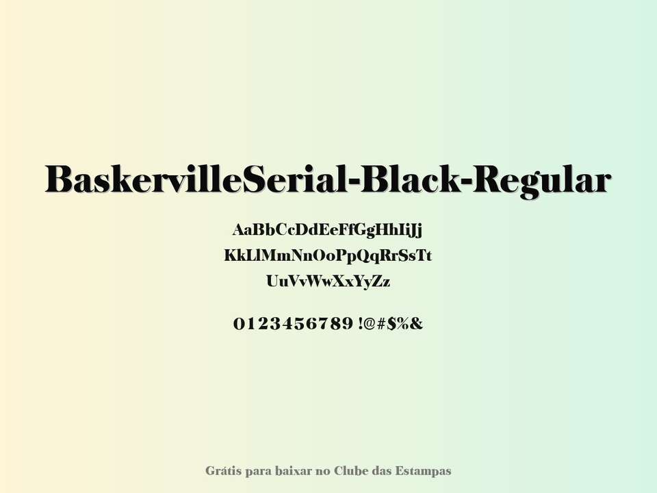 Fonte Baskervilleserial Black Regular Grátis Para Baixar