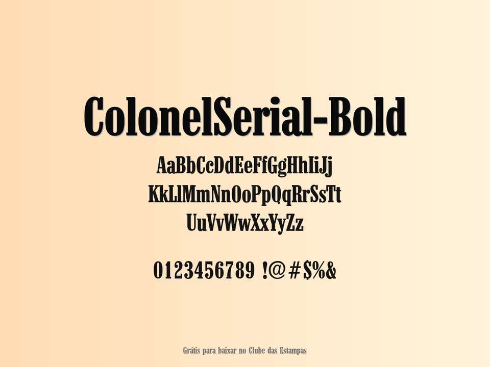 Fonte Colonelserial Bold Grátis Para Baixar