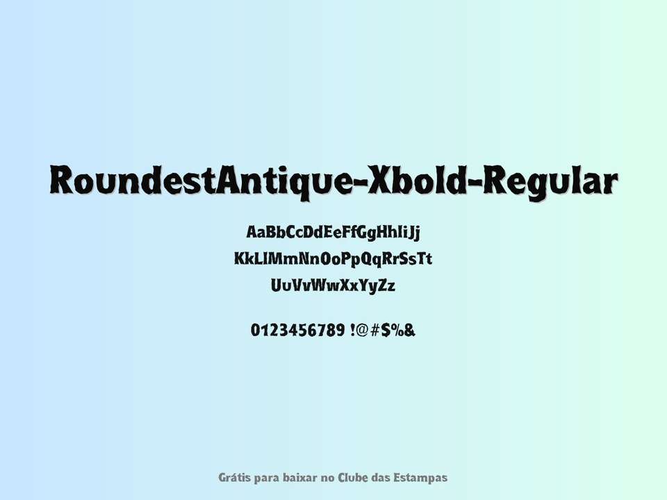 Fonte Roundestantique Xbold Regular Grátis Para Baixar