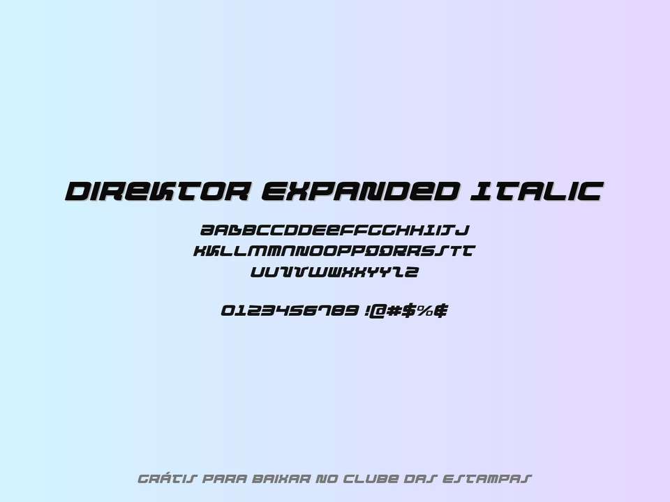 Fonte Direktor Expanded Italic Grátis Para Baixar