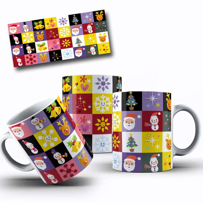 Arte Para Caneca Natal Personagens Cartoon 10