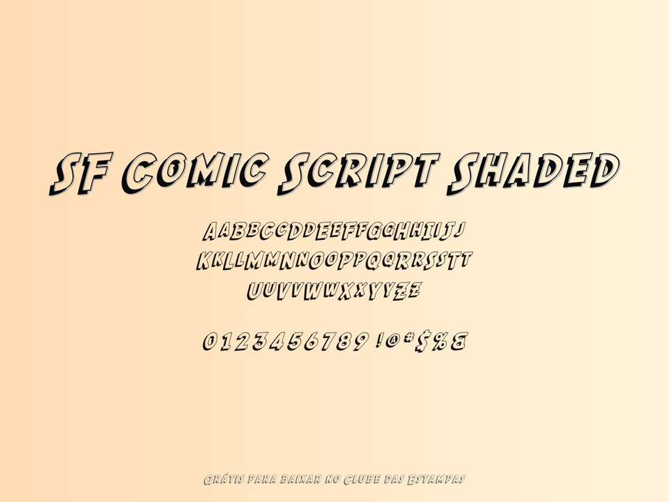 Fonte Sf Comic Script Shaded Grátis Para Baixar
