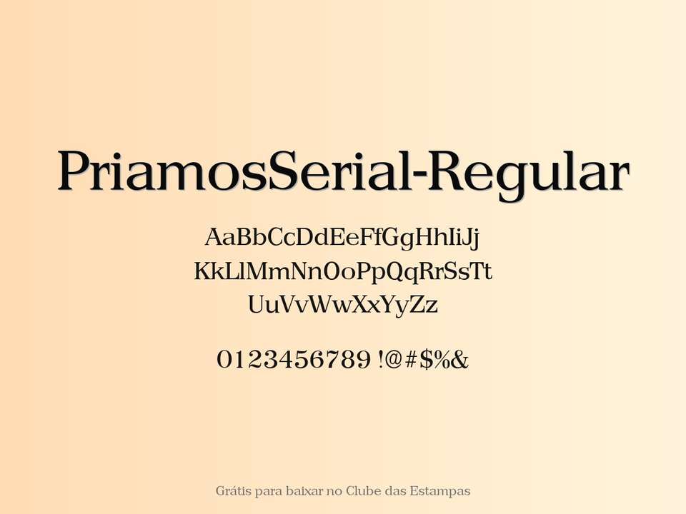 Fonte Priamosserial Regular Grátis Para Baixar