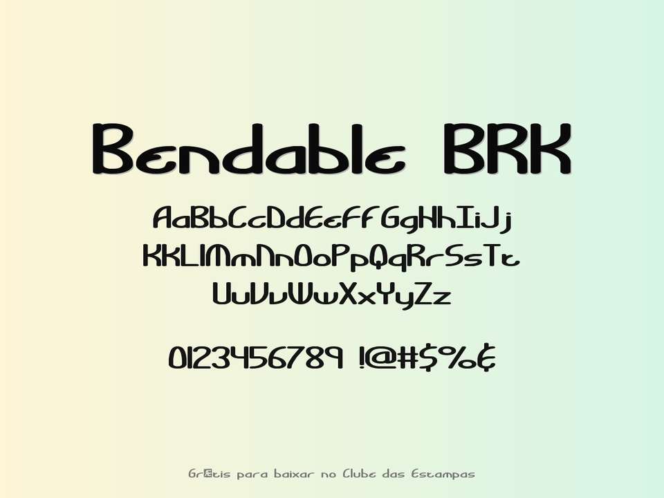 Fonte Bendable Brk Grátis Para Baixar
