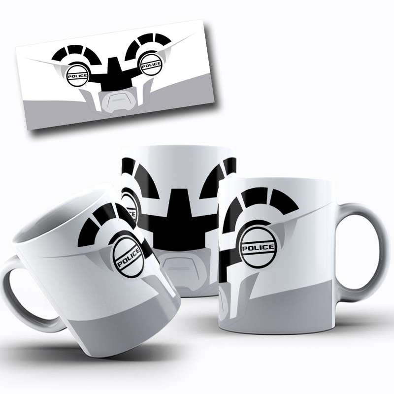 Arte Para Caneca Police Drone Cartoon 20