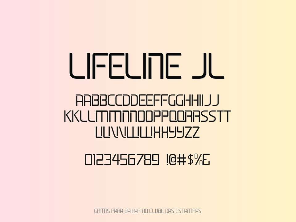 Fonte Lifeline Jl Grátis Para Baixar