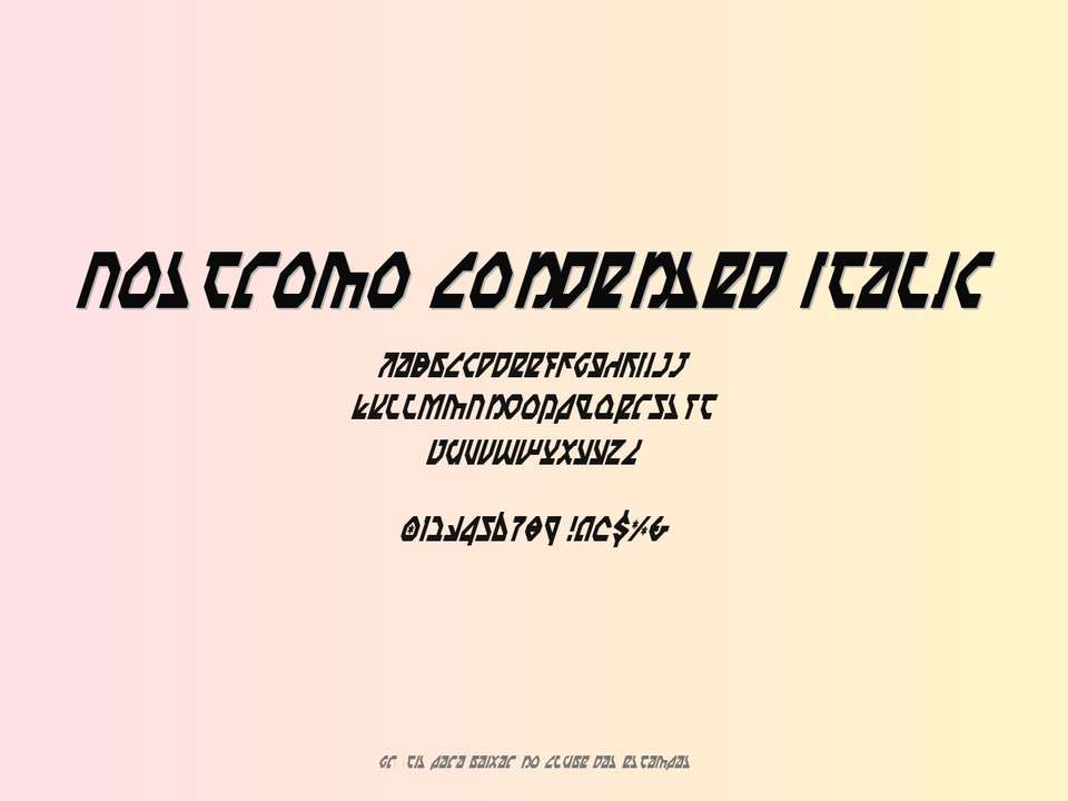 Fonte Nostromo Condensed Italic Grátis Para Baixar